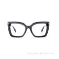 Neue trendige Big Lsisen Cat Eye Vollrand Acetat Optische Rahmenbrille